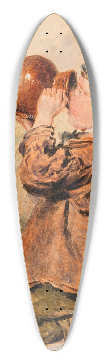 William Henry Hunt - A Boy Drinking 39.3 inch art pintail longboard deck