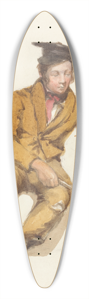 William Henry Hunt - A Young Scholar Goes Fishing 39.3 inch art pintail longboard deck
