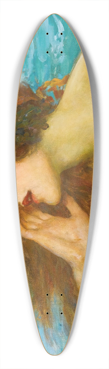 William Henry Margetson - A Little Sea Maiden 39.3 inch art pintail longboard deck