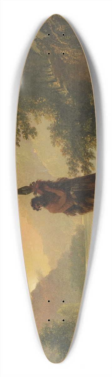 William Hodges - A View in Dusky Bay, New Zealand 39.3 inch art pintail longboard deck