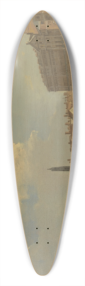William Hodges - The Thames and the Adelphi 39.3 inch art pintail longboard deck