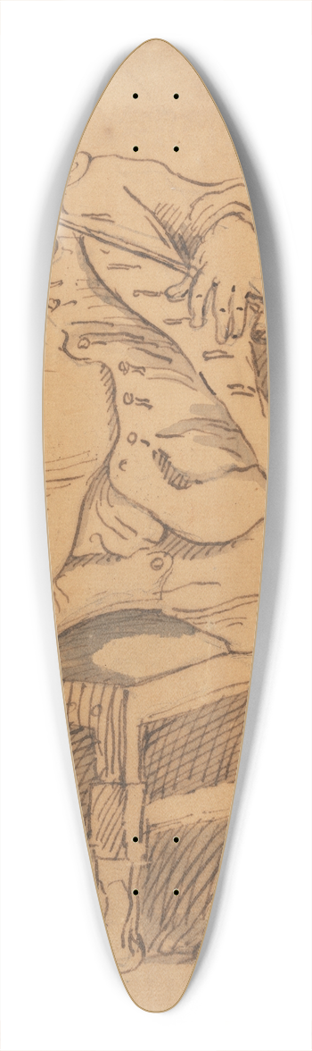 William Hogarth - Benjamin Read 39.3 inch art pintail longboard deck