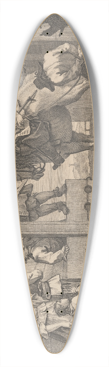 William Hogarth - Hudibras Triumphant (no.4) 39.3 inch art pintail longboard deck