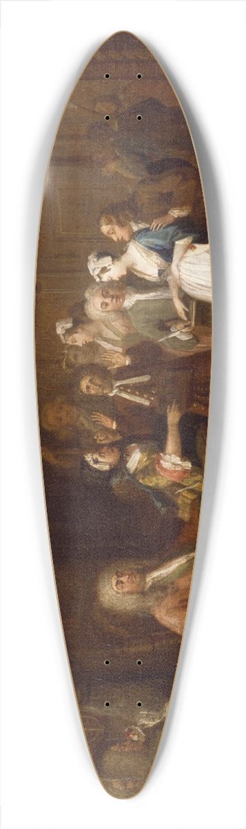 William Hogarth - The Denunciation 39.3 inch art pintail longboard deck
