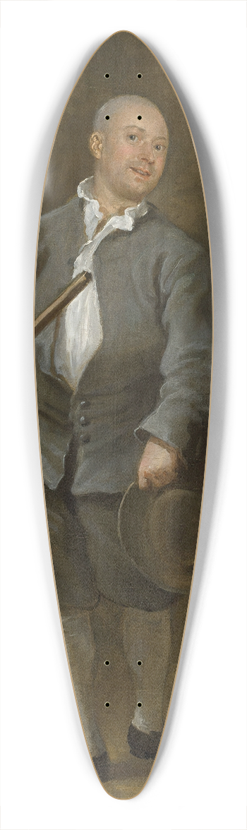 William Hogarth - The Pugilist 39.3 inch art pintail longboard deck