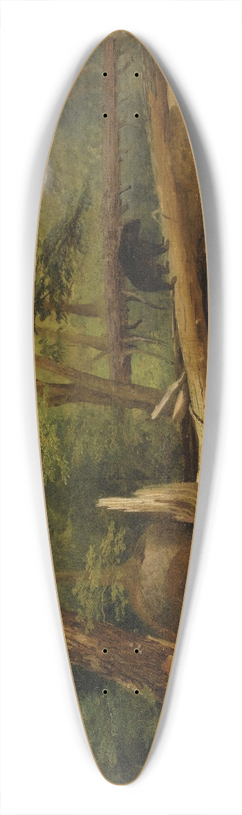 William Holbrook Beard - Bear in the Forest 39.3 inch art pintail longboard deck
