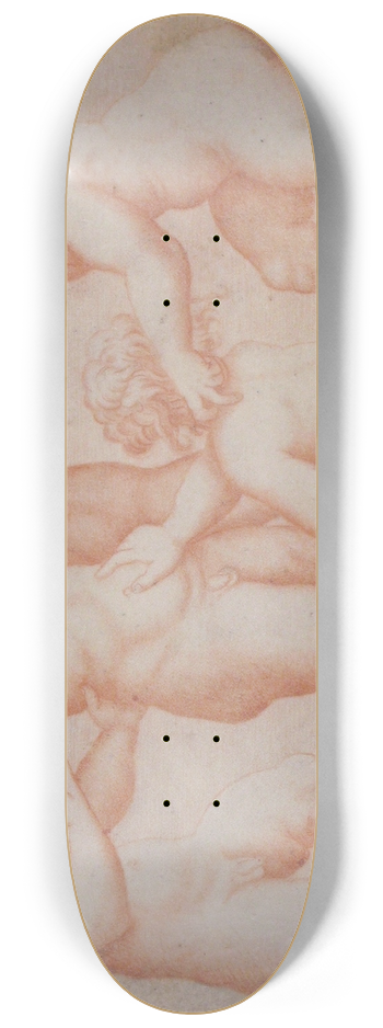 After Marco Dente - Frieze of Five Putti 8.25 inch art skate deck