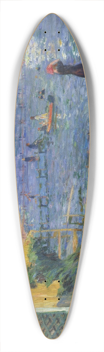 William James Glackens - Bathers at Bellport 39.3 inch art pintail longboard deck