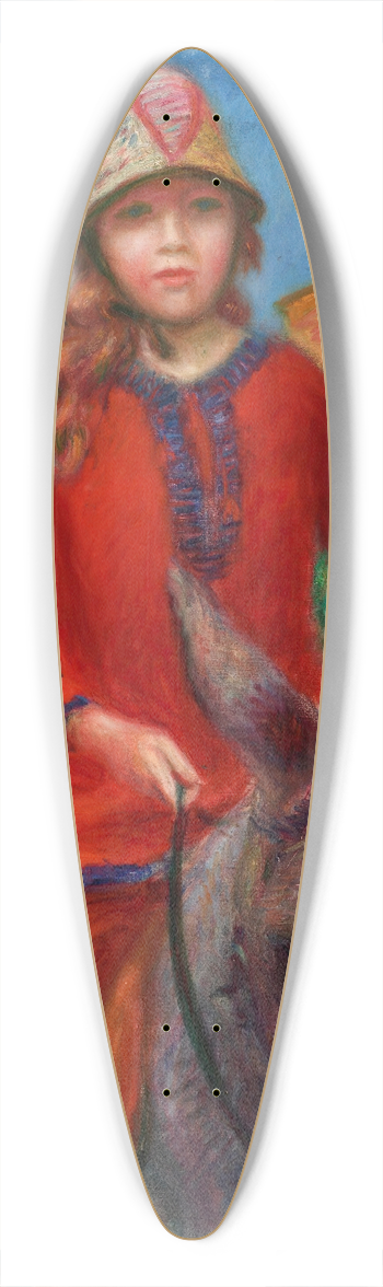 William James Glackens - The Promenade 39.3 inch art pintail longboard deck
