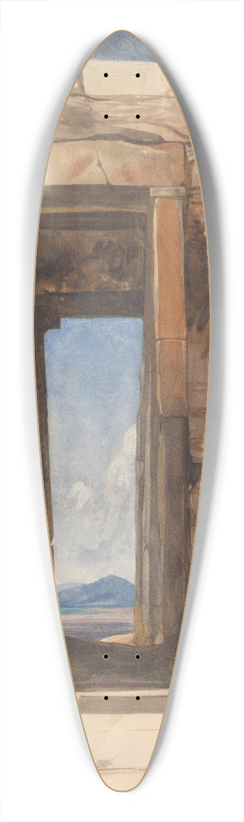 William James Mller - A Doorway in the Acropolis, Athens 39.3 inch art pintail longboard deck