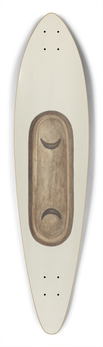 William Kieckhofel - Detail, Front of Confessional 39.3 inch art pintail longboard deck
