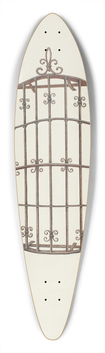 William Kieckhofel - Iron Grille 39.3 inch art pintail longboard deck