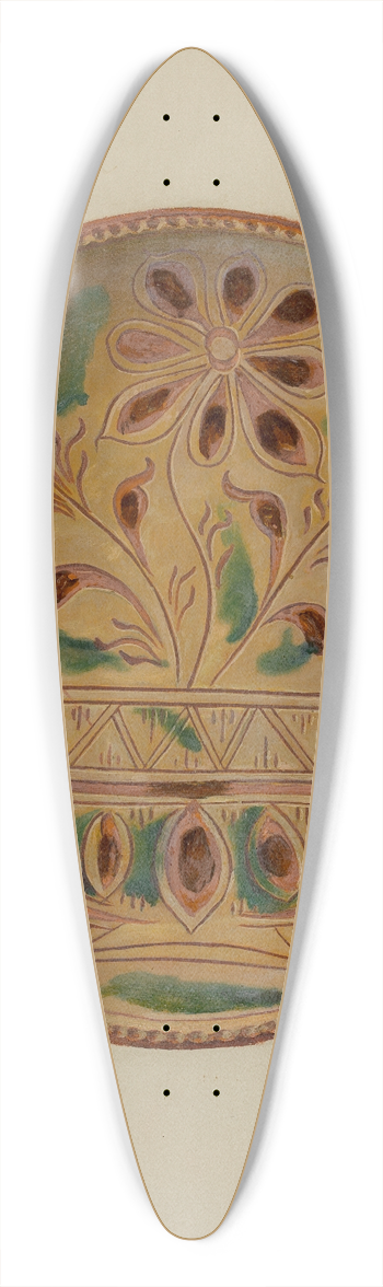 William L. Antrim - Pa. German Pie Dish 39.3 inch art pintail longboard deck