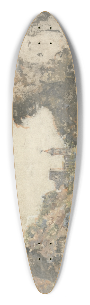 William Marlow - Rock Bridge at the Scuola di Virgilio 39.3 inch art pintail longboard deck
