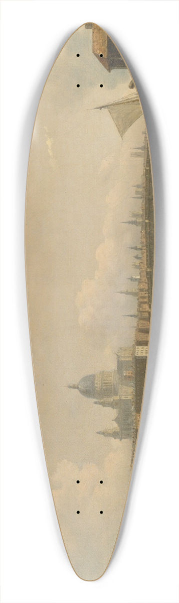 William Marlow - St. Pauls and Blackfriars Bridge 39.3 inch art pintail longboard deck