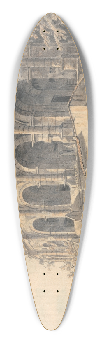 William Marlow - The Amphitheater at Nimes 39.3 inch art pintail longboard deck