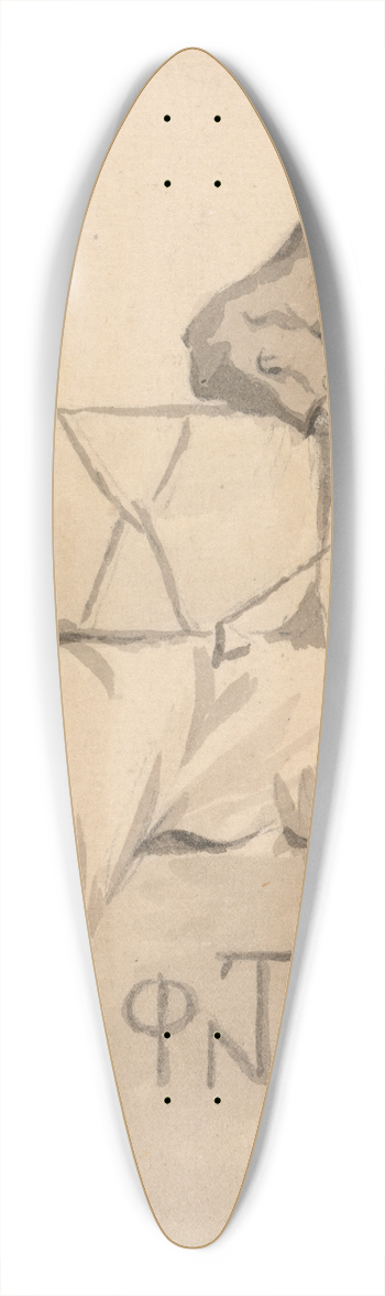 William Marlow - The Turkish Porter 39.3 inch art pintail longboard deck
