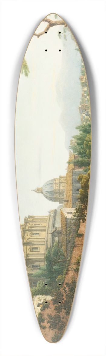 William Marlow - View Of Saint Peters, Rome 39.3 inch art pintail longboard deck