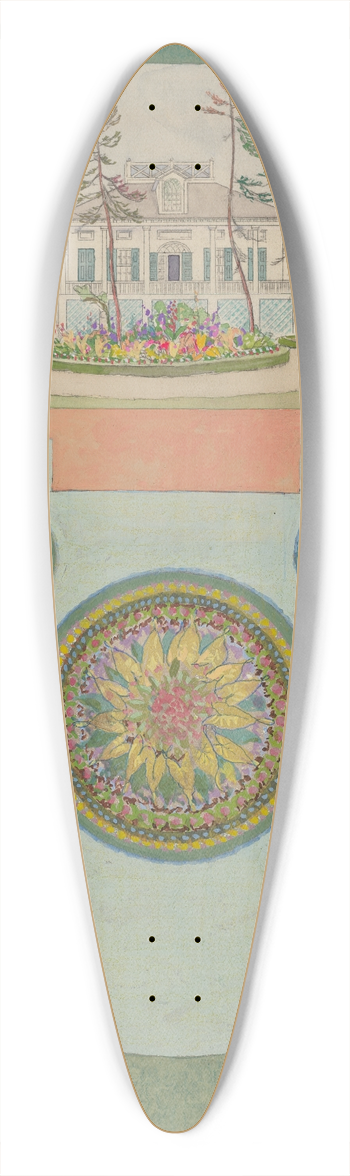 William Merklin - Ingraham Residence 39.3 inch art pintail longboard deck