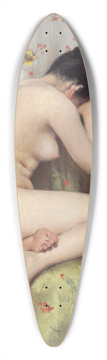 William Merritt Chase - A Modern Magdalen 39.3 inch art pintail longboard deck