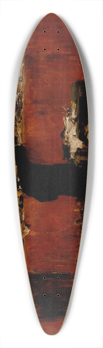 William Merritt Chase - Christopher Columbus before the Spanish Council 39.3 inch art pintail longboard deck