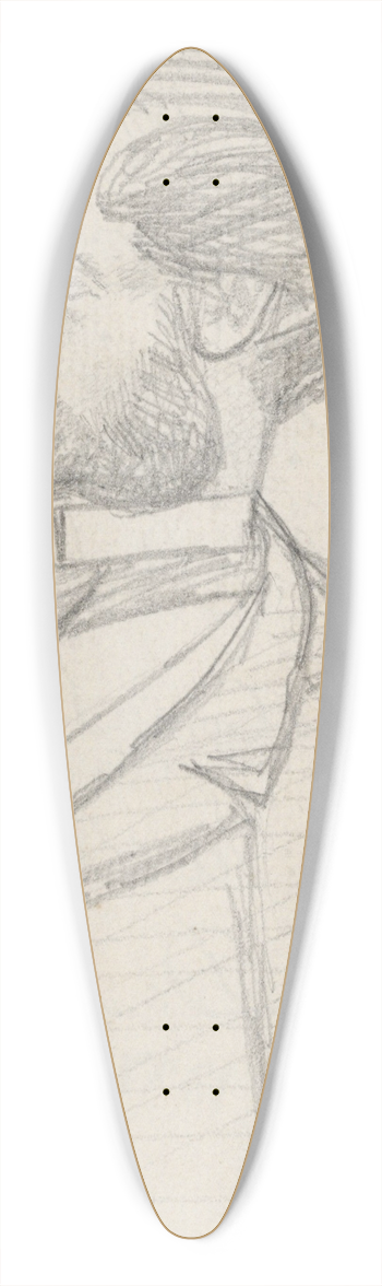 William Michael Rossetti - Holman Hunt 39.3 inch art pintail longboard deck
