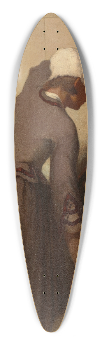 William Morris Hunt - Girl at the Fountain 39.3 inch art pintail longboard deck