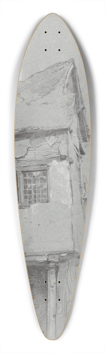 William Mulready - An Alley with a Passage through a House 39.3 inch art pintail longboard deck