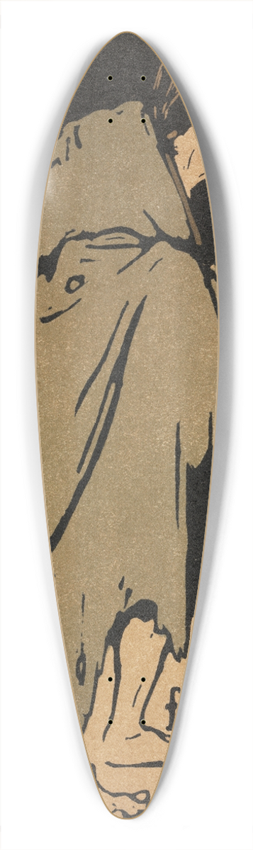 William Nicholson - An Alphabet; B is for Beggar 39.3 inch art pintail longboard deck