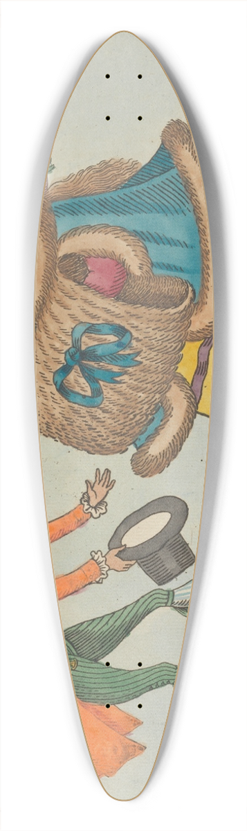 William O'Keefe - An Irish Attack on an English Surloin 39.3 inch art pintail longboard deck