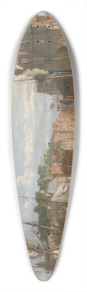 William Parrott - Honfleur, Normandy 39.3 inch art pintail longboard deck