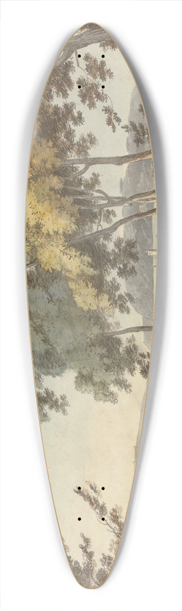 William Payne - View of Plymouth taken from the Seven Trees, Exeter Road 39.3 inch art pintail longboard deck