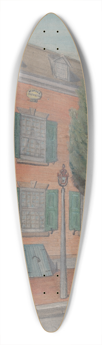 William P. Chappel - Tea Rusk and Brick House 39.3 inch art pintail longboard deck