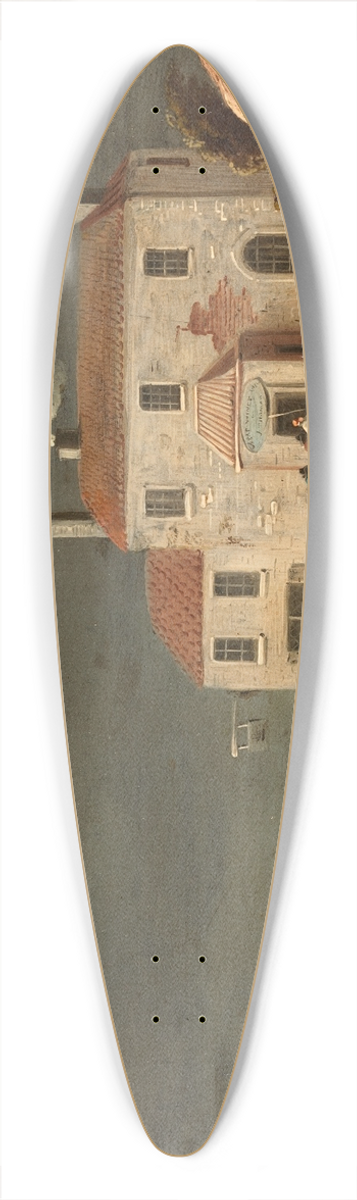 William Sadler the Younger - A View of the Inn, Laytown, County Meath 39.3 inch art pintail longboard deck