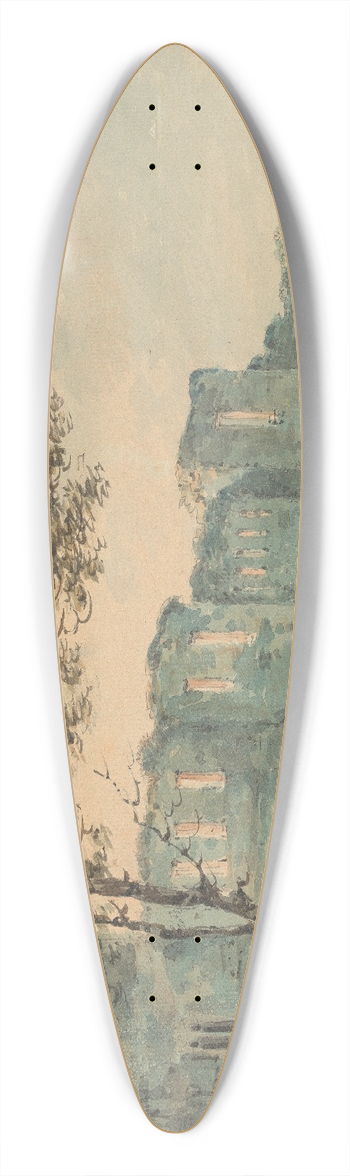 William Sawrey Gilpin - Abbey Ruin 39.3 inch art pintail longboard deck