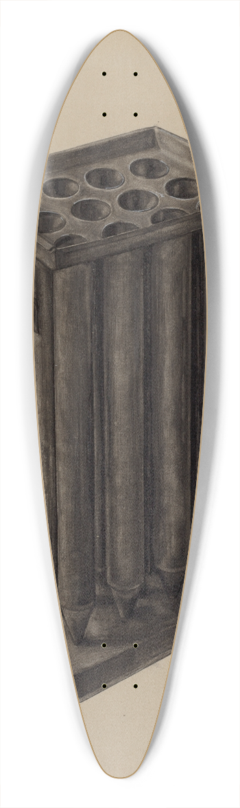 William Schmidt - Candle Mold 39.3 inch art pintail longboard deck