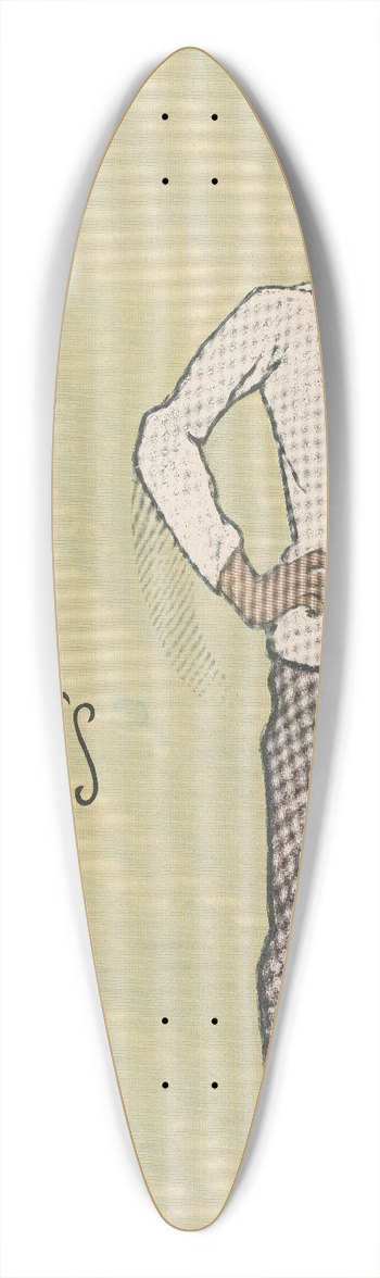 William Sergeant Kendall - Robert Blums great decorative painting in January Scribners 39.3 inch art pintail longboard deck