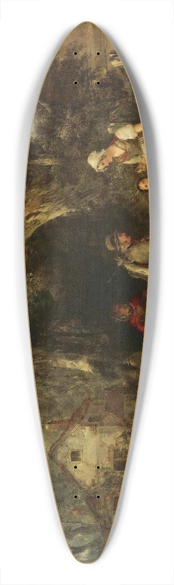 William Shayer - The Rabbit Man 39.3 inch art pintail longboard deck