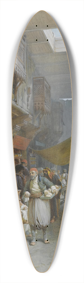 William Simpson - Bazaar, Suez 39.3 inch art pintail longboard deck