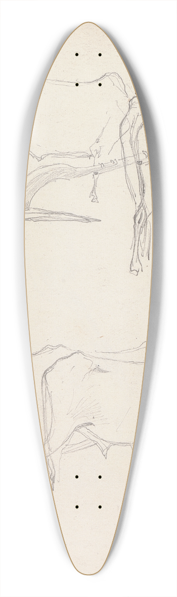 William Simpson - Native Plough, Amritsar, 24 March 1860 39.3 inch art pintail longboard deck