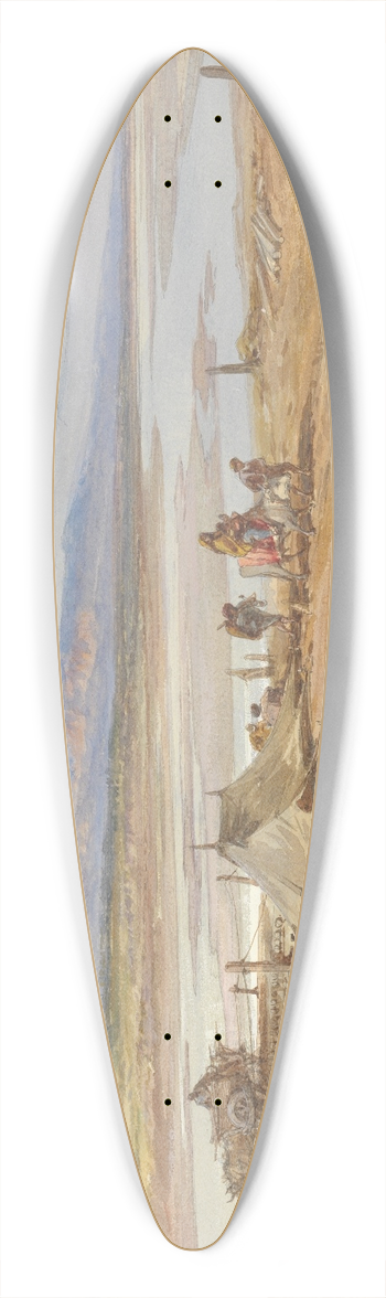 William Simpson - The River Chenab, Punjab 39.3 inch art pintail longboard deck