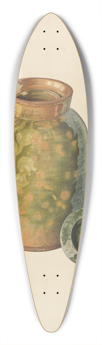 William Spiecker - Galena Covered Jug 39.3 inch art pintail longboard deck