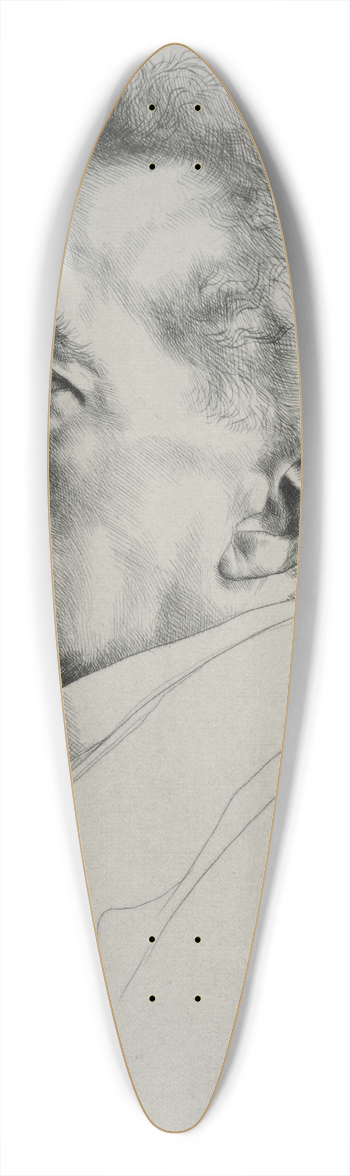 William Strang - Campbell Dodgson, Profile to the Left 39.3 inch art pintail longboard deck