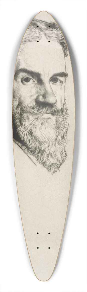 William Strang - George Bernard Shaw 39.3 inch art pintail longboard deck