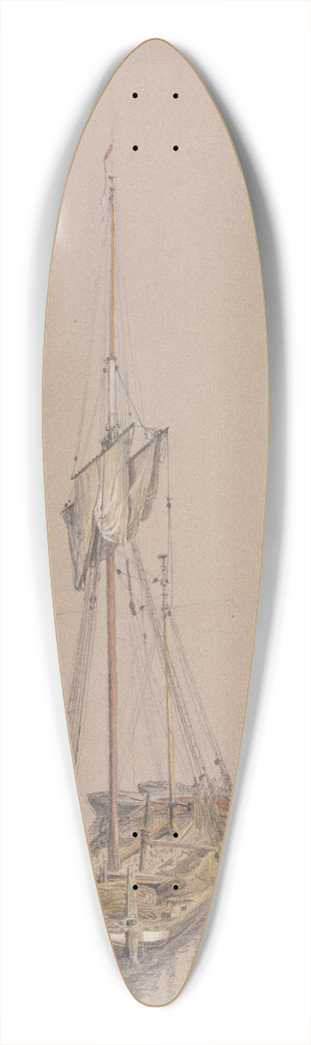 William Turner of Oxford - Upton-on-Severn 39.3 inch art pintail longboard deck