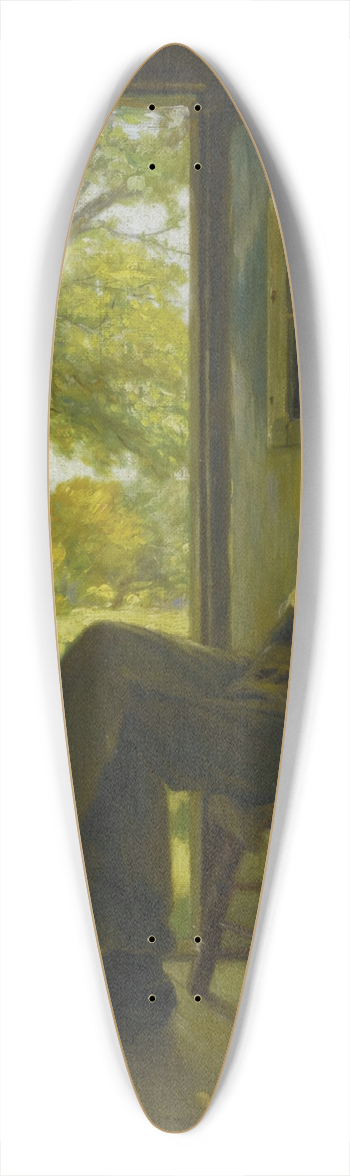 William Verplanck Birney - At His Ease 39.3 inch art pintail longboard deck