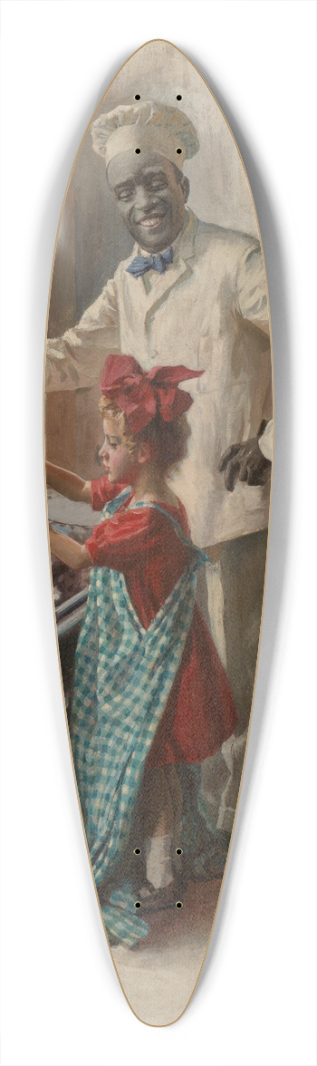 William Vincent Cahill - The Cooking Lesson 39.3 inch art pintail longboard deck