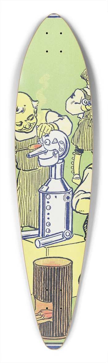 William Wallace Denslow - The Tinsmiths worked for three days and four nights 39.3 inch art pintail longboard deck