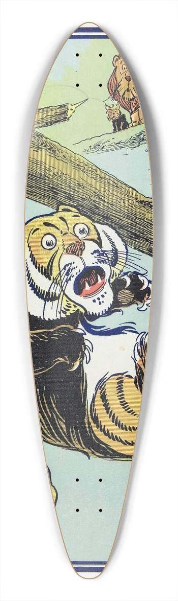 William Wallace Denslow - The tree fell with a crash into the gulf 39.3 inch art pintail longboard deck