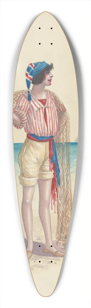 Will R. Barnes - A13-Fisher Boys-Act III 39.3 inch art pintail longboard deck